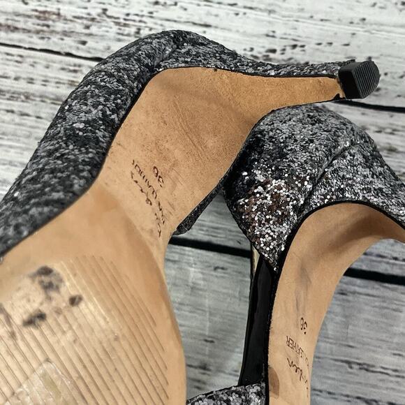 Boden Heels Pumps Shoes size 36 5.5 Gray Silver Sparkles Wedding Prom Evening - Picture 13 of 14